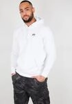 Kapuzensweatshirt ALPHA INDUSTRIES "Hoody Small Logo", Herren, Gr. XXL, wei&szlig;,