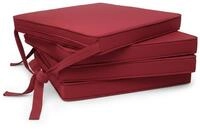 Beautissu Stuhlkissen 4er Set Loft SK Stuhlkissen Rot, 45x40x5cm, Stuhlpolster mit