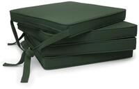 Beautissu Stuhlkissen 4er Set Loft SK Stuhlkissen Gr&uuml;n, 45x40x5cm, Stuhlpolster mit