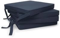 Beautissu Stuhlkissen 4er Set Loft SK Stuhlkissen Blau, 45x40x5cm, Stuhlpolster mit