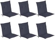 Beautissu Sitzauflage 6er Set Niedriglehner Auflage Loft NL, 100x50x6cm, Dunkelblau,
