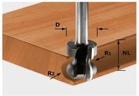 FESTOOL Fr&auml;ser-Set HW S8 D22/16/R2,5+6 Griffleistenfr&auml;ser 22 x 16 x 59 x 8 mm