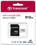 Transcend Micro SDXC Karte 512GB 300S UHS-I U3 4K A1 V30 Class 10 Speicherkarte