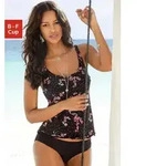 LASCANA B&uuml;gel-Tankini mit R&uuml;schenkante schwarz 46