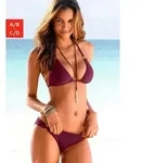 LASCANA Triangel-Bikini-Top Italy, mit Zierringen rot 34