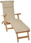 Beautissu Polsterauflage Luxus Deckchair Auflage LoftLux DC, 175x45x5cm, Natur,
