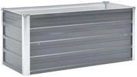 vidaXL Hochbeet, Garten-Hochbeet Verzinkter Stahl 100x40x45 cm Grau
