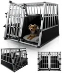 Juskys Tierreisebox Alu-Hundetransportbox in 4 versch. Gr&ouml;&szlig;en: M, L, L-X, XL, Auto