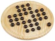relaxdays Spiel Holz Solitaire Spiel, Holz Solitaire Spiel