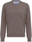 FYNCH-HATTON Strickpullover aus Baumwolle, mit V-Ausschnitt, bequeme Passform