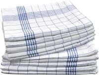 Dyckhoff Geschirrtuch KARO / Halbleinen - 50x70 cm, (Set, 10-tlg)