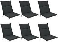 Beautissu Sitzauflage 6er Set Niedriglehner Auflagen Base NL, 100x50cm, Graphit, 6cm