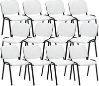 CLP Besucherstuhl Ken Kunstleder (12er Set, 12 St), robust & gepolstert