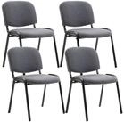 CLP Besucherstuhl Ken Stoff (4er Set, 4 St), stapelbar, modernes Design