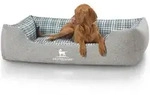Knuffelwuff Tierbett Hundebett Lennart, Schaumstoffflocken grau 85 cm x 120 cm