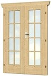 Skanholz Doppelfl&uuml;gelt&uuml;r, 123,4 x 193 cm, vollvergalst