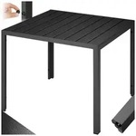 tectake Gartentisch Aluminium Balkontisch mit h&ouml;henverstellbaren F&uuml;&szlig;en,
