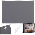 relaxdays Sonnensegel Rechteckiges Sonnensegel grau, 2 x 3 m
