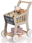 MUSTERKIND&reg; Spiel-Einkaufswagen Rubus, warmgrau/natur