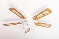 Pepeo Deckenventilator Deckenventilator Kisa Deluxe WE Eiche / Walnuss mit Licht