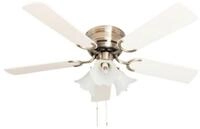 Pepeo Deckenventilator Deckenventilator Kisa Deluxe MA Wei&szlig; / Ahorn mit Licht