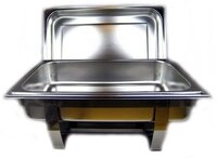 AcMax Thermobeh&auml;lter Edelstahl Speisenw&auml;rmer extra tief 100mm Chafing Dish, (1-tlg)