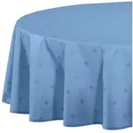 Erwin M&uuml;ller Tischdecke Tischdecke "Neuss", abwaschbar Uni blau oval | 140 cm x 190