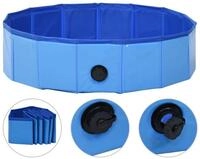 vidaXL Hundepool, Pool Faltbar Blau 80 x 20 cm PVC