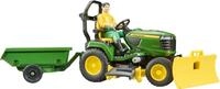 Bruder&reg; Spielzeug-Traktor bworld John Deere Aufsitzrasenm&auml;her mit Anh&auml;nger...