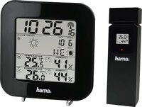 Hama Wetterstation "EWS-200", Schwarz Mit Funk-Au&szlig;ensensor Wetterstation