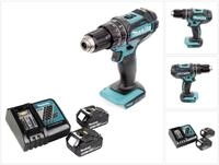 Makita Schlagbohrmaschine DHP 482 RG Akku Schlagbohrschrauber 18 V 62 Nm + 2x...