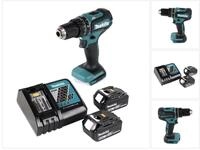 Makita Schlagbohrmaschine DHP 485 RG Akku Schlagbohrschrauber 18 V 50 Nm...