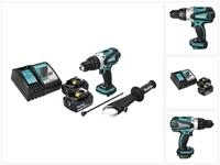 Makita Akku-Schlagbohrschrauber DHP 458 RG 18 V 91 Nm + 2x Akku 6,0 Ah +...