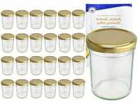 MamboCat Einmachglas 25er Set Sturzglas 230 ml HOCH To 66 goldener Deckel incl.