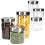 MamboCat Vorratsglas 6tlg. Set Vorratsdosen Bera - 2x 800ml + 2x 1,2L + 2x...