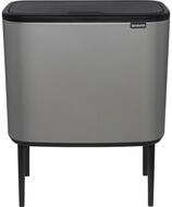 Brabantia M&uuml;lltrennsystem M&uuml;lleimer Bo Touch Bin Mineral Concrete Grey, 3 x...