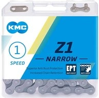 KMC Fahrradkette KMC Z1 Narrow EPT 1s Kette 112 Glieder silber - langlebige