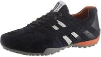 Sneaker GEOX "U SNAKE", Herren, Gr. 45, blau (dunkelblau), Mesh, Veloursleder, Schuhe