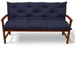 Beautissu Bankauflage Bankauflage Flair BR Dunkelblau, 120x50x50cm, Sitzkissen...