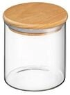 ZASSENHAUS Vorratsdose mit Holzdeckel 600 ml, Glas, Buchenholz