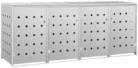 vidaXL M&uuml;lltonnenbox 4 Bins M&uuml;lltonnenverkleidung M&uuml;lltonnenbox...