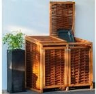 dobar M&uuml;lltonnenbox, 2x120l, BxTxH: 125x80x115 cm