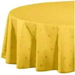 Erwin M&uuml;ller Tischdecke Tischdecke "Neuss", abwaschbar Uni gelb oval | 140 cm x 190