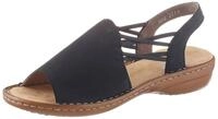 Rieker Sandale Sommerschuh, Sandalette, Keilabsatz, mit Gummizugb&auml;ndern