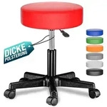 Casaria Drehhocker, H&ouml;henverstellbar 10cm Polsterung 46-60cm Sitzh&ouml;he 360&deg; Drehbar