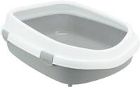 TRIXIE Katzentoilette Katzentoilette Primo XXL - grau/wei&szlig; - 56 &times; 25 &times; 71 cm