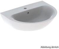 GEBERIT Waschtischarmatur Geberit Waschtisch Renova, 65 x 50 cm, wei&szlig;,...