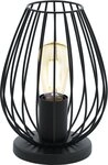EGLO Tischleuchte NEWTOWN Tischlampe, schwarz, Stahl, E27, Schalter, Nachttischlampe,
