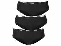 PUMA Panty Damen Iconic Hipster, 3er Pack, Cotton Stretch