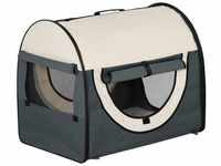 PawHut Tiertransportbox Hundetransportbox in Größe L bis 5 kg grau